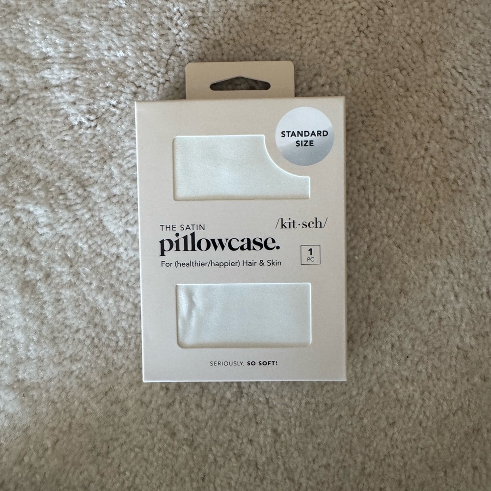 Kitsch Satin Pillowcase - White